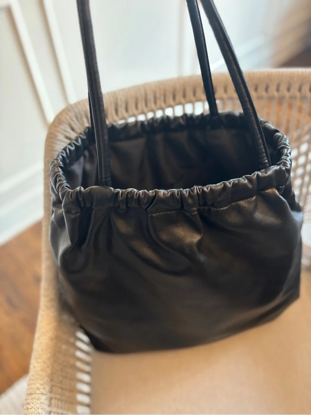 a new day Black Ruched Shoulder Tote Bag - Picture 9 of 9